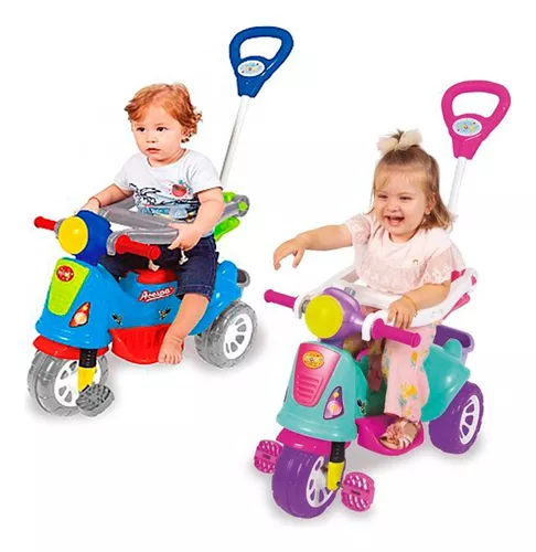 Triciclo Infantil Carrinho Motoca Passeio C/ Empurrador Bebê – B6 Shop