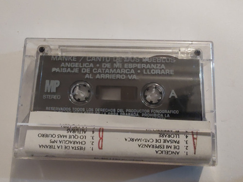 Cassette De Manke Canto De Dos Pueblos (#544- (Usado)