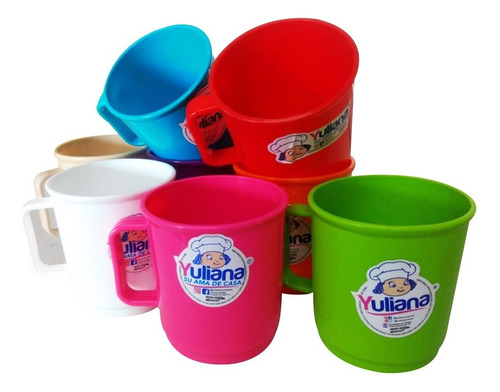 15 Tazas Plástica Lavables Reusables De Primera Mayorista