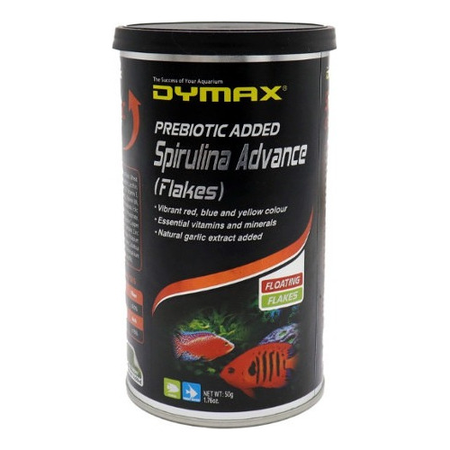 Dymax Spirulina Advance Flakes 50g Espirulina Premium Peces