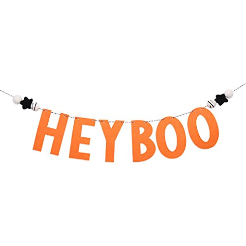 El Hey Boo Banner - Feliz Halloween Bandera De Xnpgy