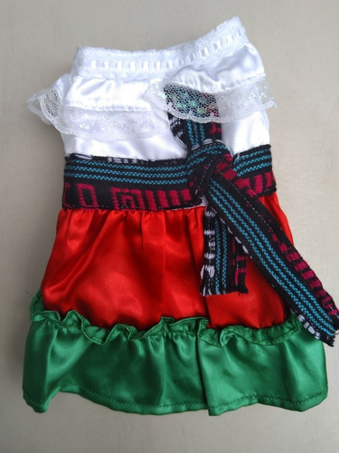 Vestido Tricolor Perrita Talla 1 Fiesta Patria 15 Septiembre