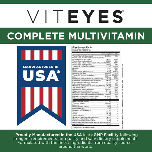 Viteyes Multivitamínico Salud Ocular Y Cuerpo 180 Cápsulas