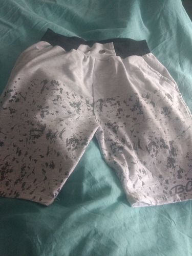 Bermuda De Algodon Gris Talle 14 Varon.pantalon