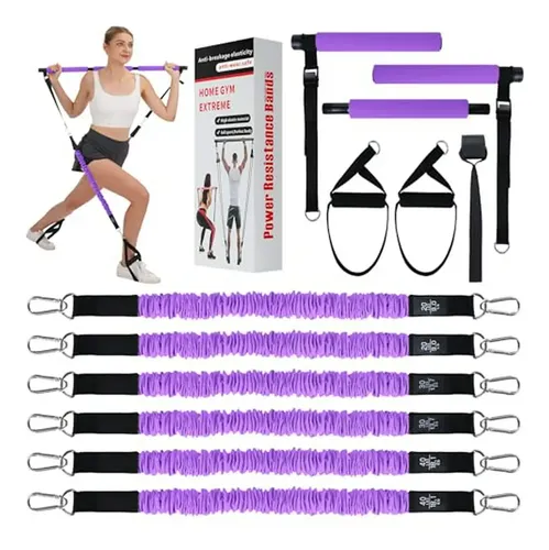 Kit Pilates Maison Complet - Cercle, Bandes, Balle, Chaussettes Antidérapantes - Fitness Portable Pour Débutants Et Confirmés