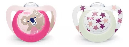 Chupetes Nuk Star Day & Night Lumi Pack X 2 6/18 Cocodrilo