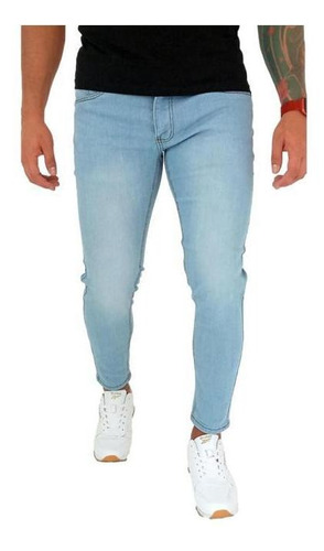 Imagen 1 de 3 de Jeans Elasticados Hombre Strech Celeste