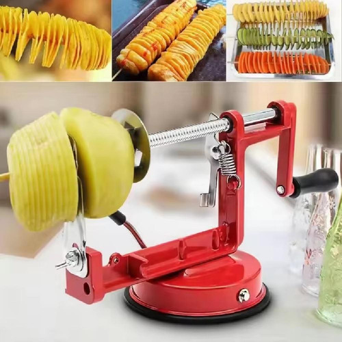 Máquina Cortar Batata Espiral Legumes Fatiador Chips Slicer