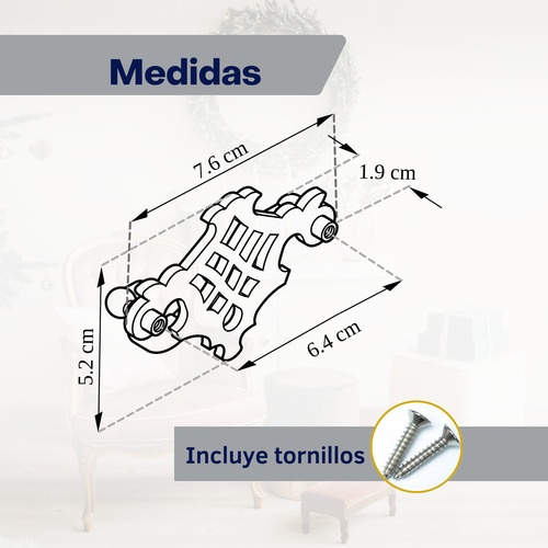 Jaladera Estilo Colonial Rustica Latón Avejentado (4 Pzs) ** Laton Avegentado