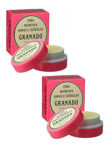 Kit 2 Cera Nutritiva Granado Pink De Cutículas Hidrata Unhas