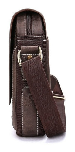 Imagen 5 de 9 de Maletin Morral De Cuero Hombre Marca Polo Tablet