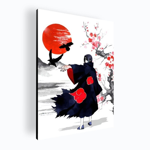 Cuadro Decorativo Mural Poster Itachi Naruto 60x84 Mdf