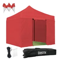 Comprar Gazebo Dakota Gz33p4 3x3 Autoarmable Paredes + Puerta + Estacas + Bolso - Color Rojo