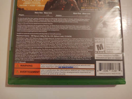 Dead Alliance Day One Edition Xbox One Nuevo Fisico Od.st