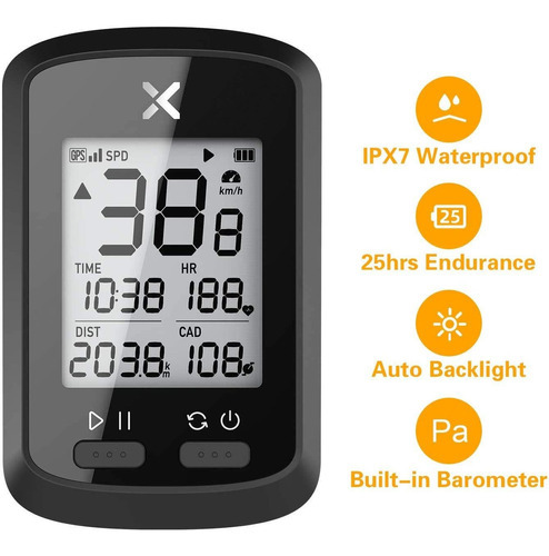 Computadora Inteligente Inalámbrica Con Gps Y Bt P/bicicleta