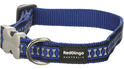 Collar Perro Red Dingo Reflectante Azul Oscuro, Mediano / Gr