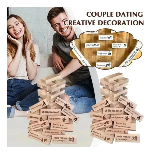 Set De Juego Para Parejas 2025 Con Juguetes Jenga Blocktoys,