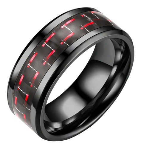 Totruning Adult Fiber Three-color Ring Carbon Titanium