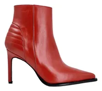 Comprar Botineta Troncoso 752 Cuero Napa Rojo Taco Fino Separado