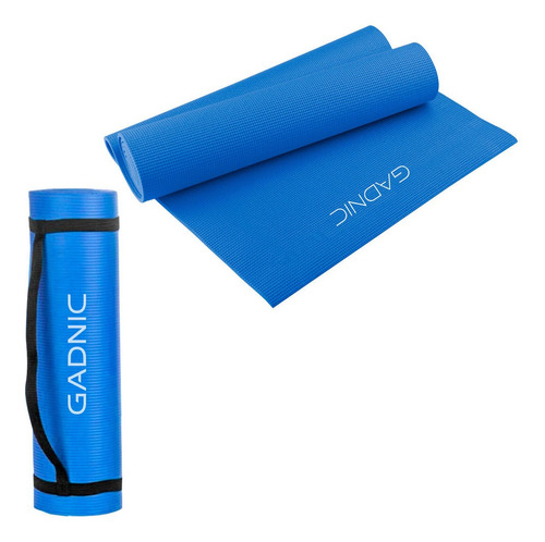 Colchoneta Mat 6mm Fitness Yoga Pilates Enrollable Color Azul