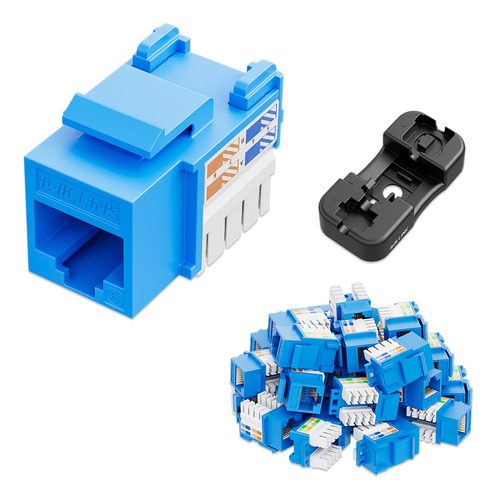 Iwil Paquete De 25 Conectores Keystone Cat6 Rj45 Con Cer