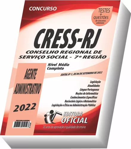 Apostila Concurso CRESS RJ 2022 Agente Administrativo