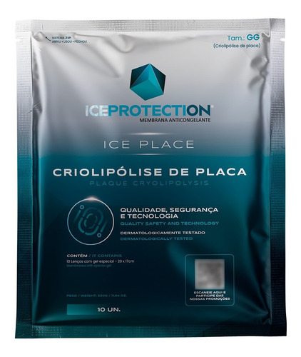 10 Membrana Criolipólise De Placa Ice Place Tam. Gg 330g