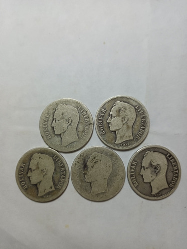 Moneda De Plata De Dos Bolívares, Fecha Desde 1911 Hasta1945