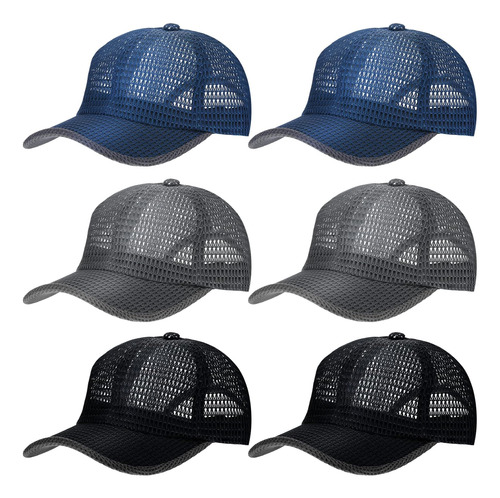 6 Uds Gorra Béisbol Malla Verano Sombrero Malla Camionero Al