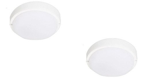 Pack 2 Lámparas Sobreponer Para Baño 15w Solaris Luz Blanca