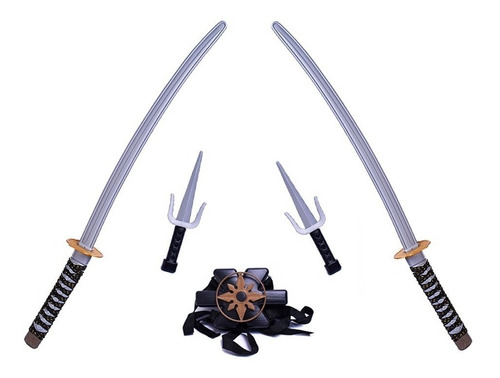 Imagen 1 de 9 de Espada Ninja 70 Cm Katanas Con Accs El Duende Azul Jlt 7304