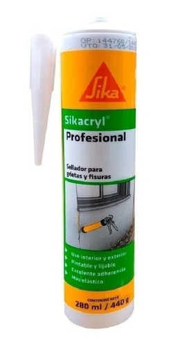 Sellador Sikacryl Profesional Grietas Acrilico Sika X 280ml