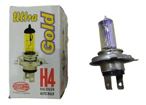 Bombillo Halogeno H4 P43 12v 130w Dorado