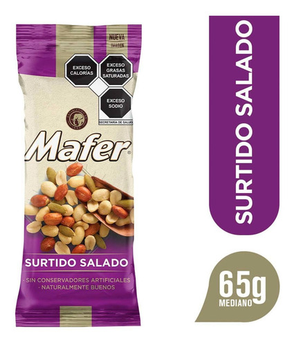 Cacahuates Mafer Surtido Salado 65g