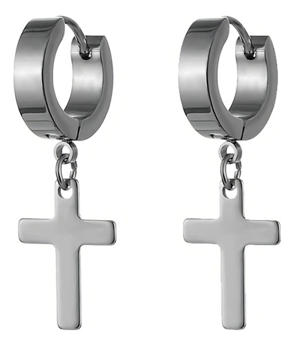 Par De Aretes De Cruz For Hombre Pendientes Colgantes
