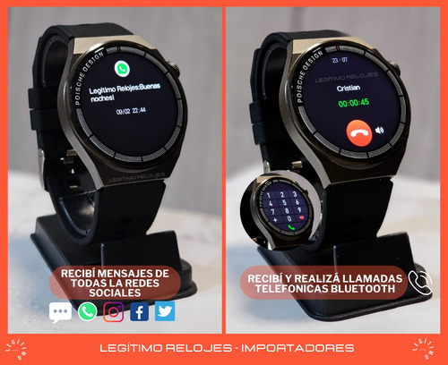 Imagen 6 de 10 de Smartwatch Hombre Gt3 Max Reloj Inteligente Elegante Sport