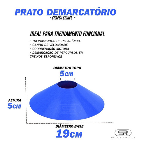 Imagem 3 de 8 de Escada Agilidade + 10 Cones C/ Barreiras + 10 Pratos + Corda