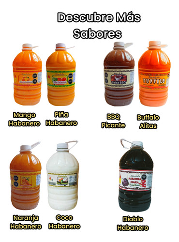 Salsa Coco Habanero Picante Galón 3.8l
