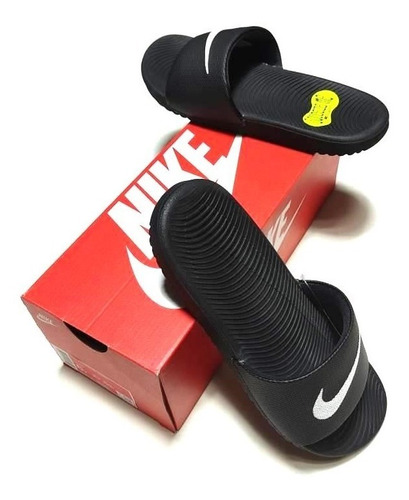 Sandalias Nike Para Niños, Modelo Kawa, Color Negro.