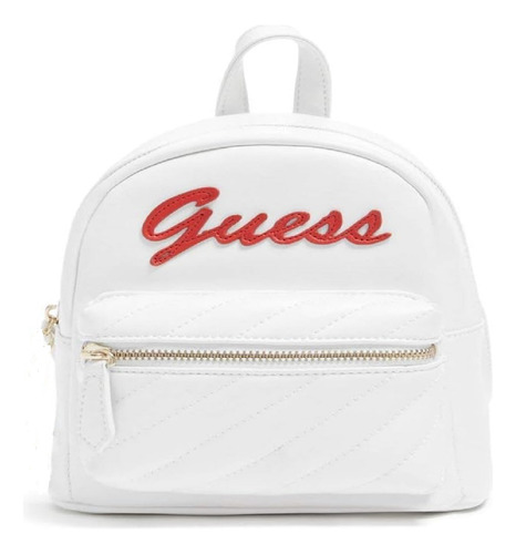 Guess Factory  Logo  Mini Mochila Para Mujer Blanco