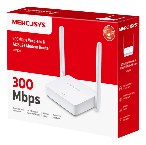 Modem Router 2 En 1 Adsl Cantv Aba Wifi Mercusys  Mw300d