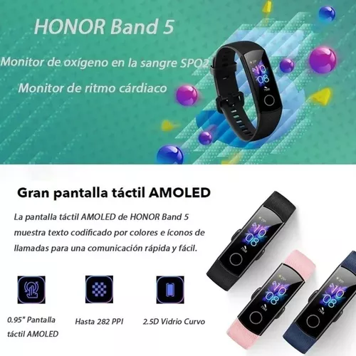 Reloj inteligente HONOR Band 5 Pantalla grande AMOLED a color de 0,95  pulgadas