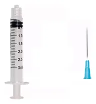 Comprar Kit Seringa 3ml Luer Lock Cu002F100 + Agulha 25x6 Cu002F100 - Full