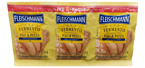 Fermento Biológico Seco Fleischmann Kit Com 12 X 10g