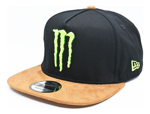 Snapback Jockey Monster Energy Gamuza Negro