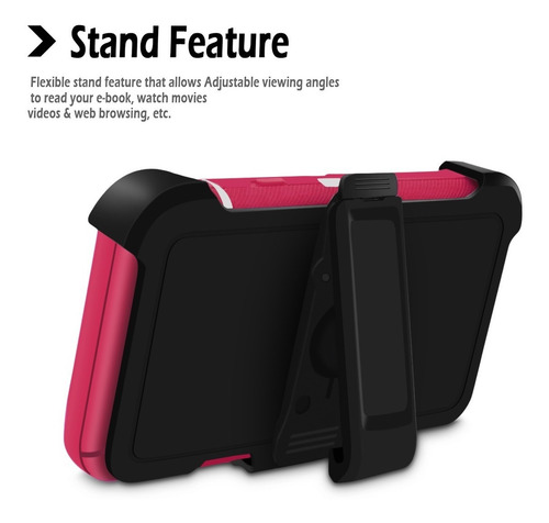 Imagen 3 de 4 de Funda 3 Piezas Uso Rudo Para Samsung A20s Con Clip