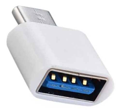 Adaptador Tipo C Celular Para Mouse Usb Conversor Otg Cor Branco