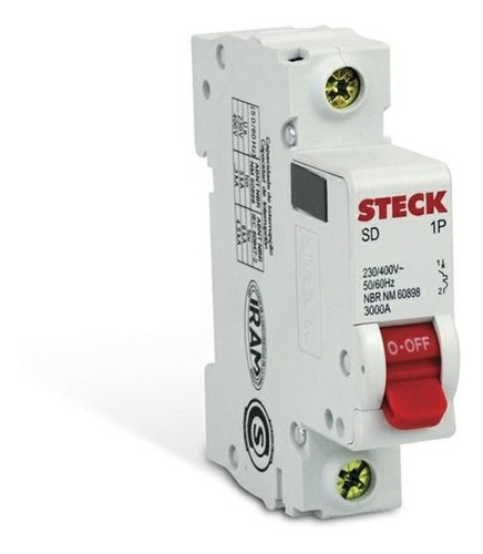 Llave Termica Unipolar 1x6a  Icc=3ka -curva C -steck