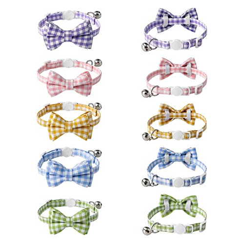 Aiitle Collar De Gato Separable Con Linda Pajarita Y Campana