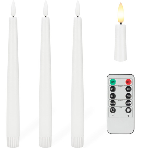 Velas Cónicas Sin Llama Con Mecha En 3d, Velas Led De Cera